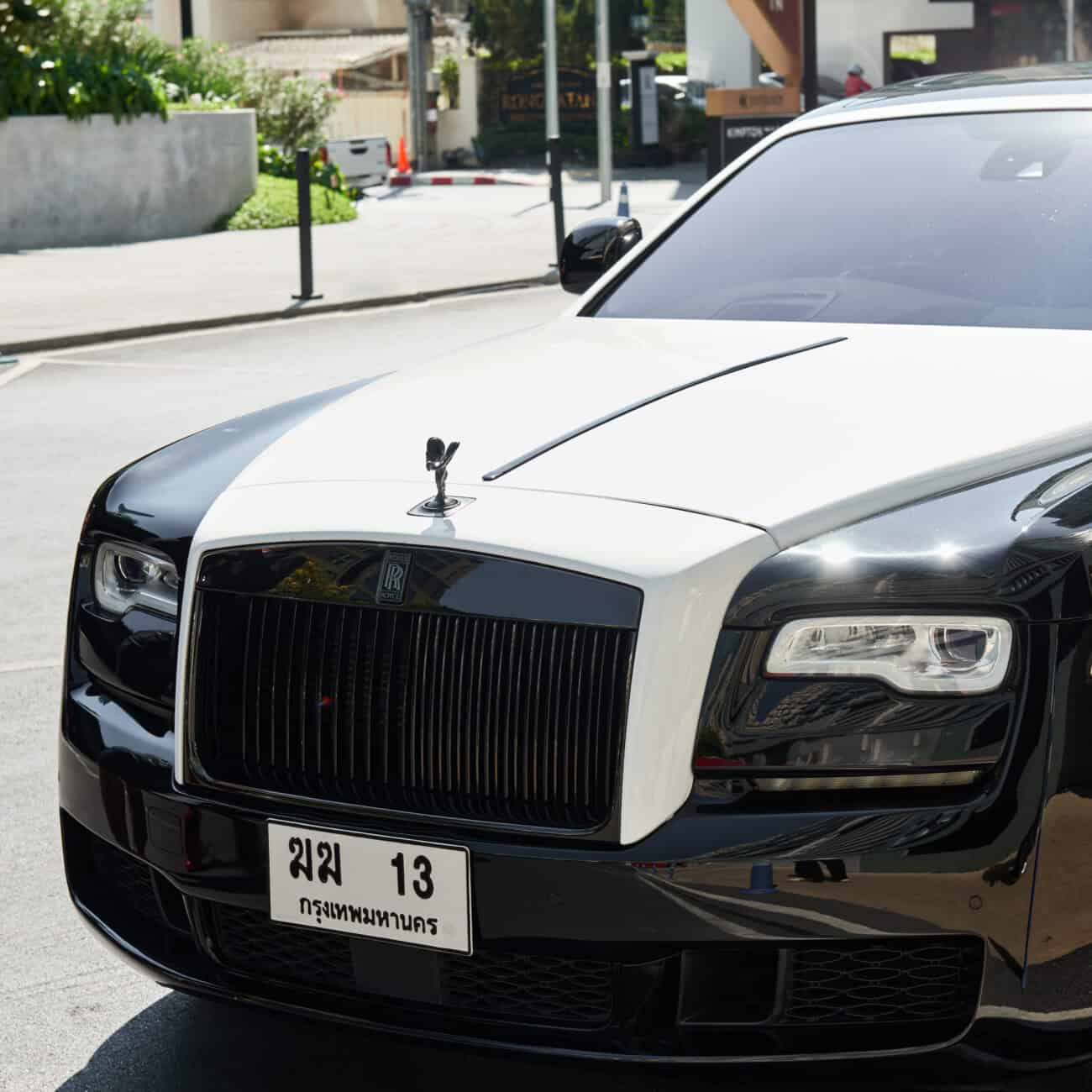 Luxurious Carleone Rolls Royce in Bangkok, Thailand, offering premium luxury car rental and limousine service for airport pickup and city transfers.